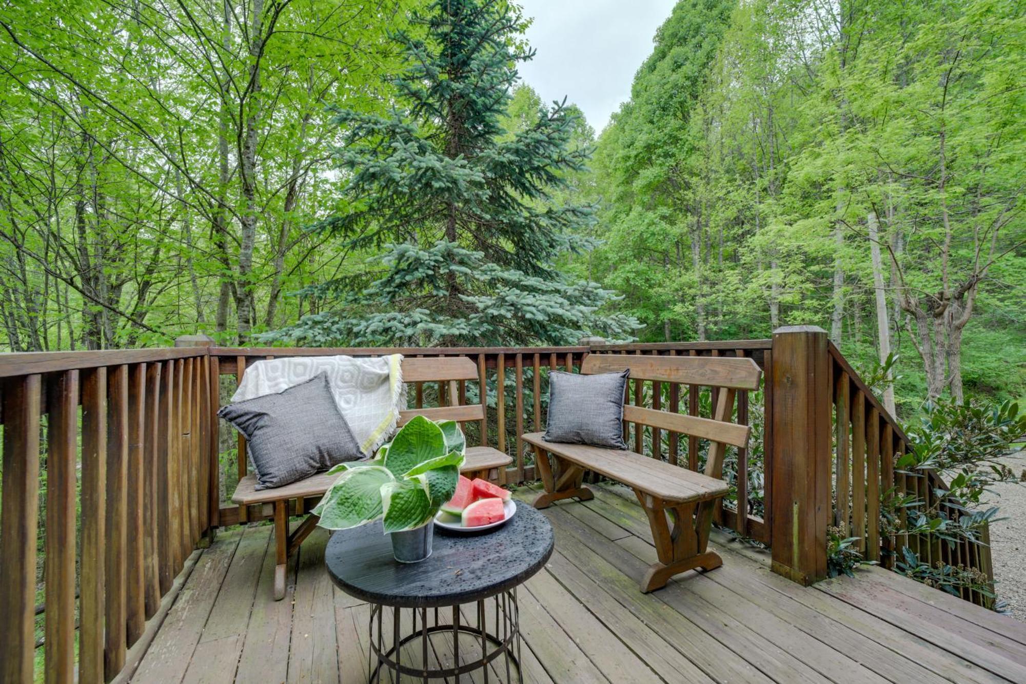 Peaceful Smoky Mountain Cabin With Deck And Fire Pit! Вейнсвілл Екстер'єр фото